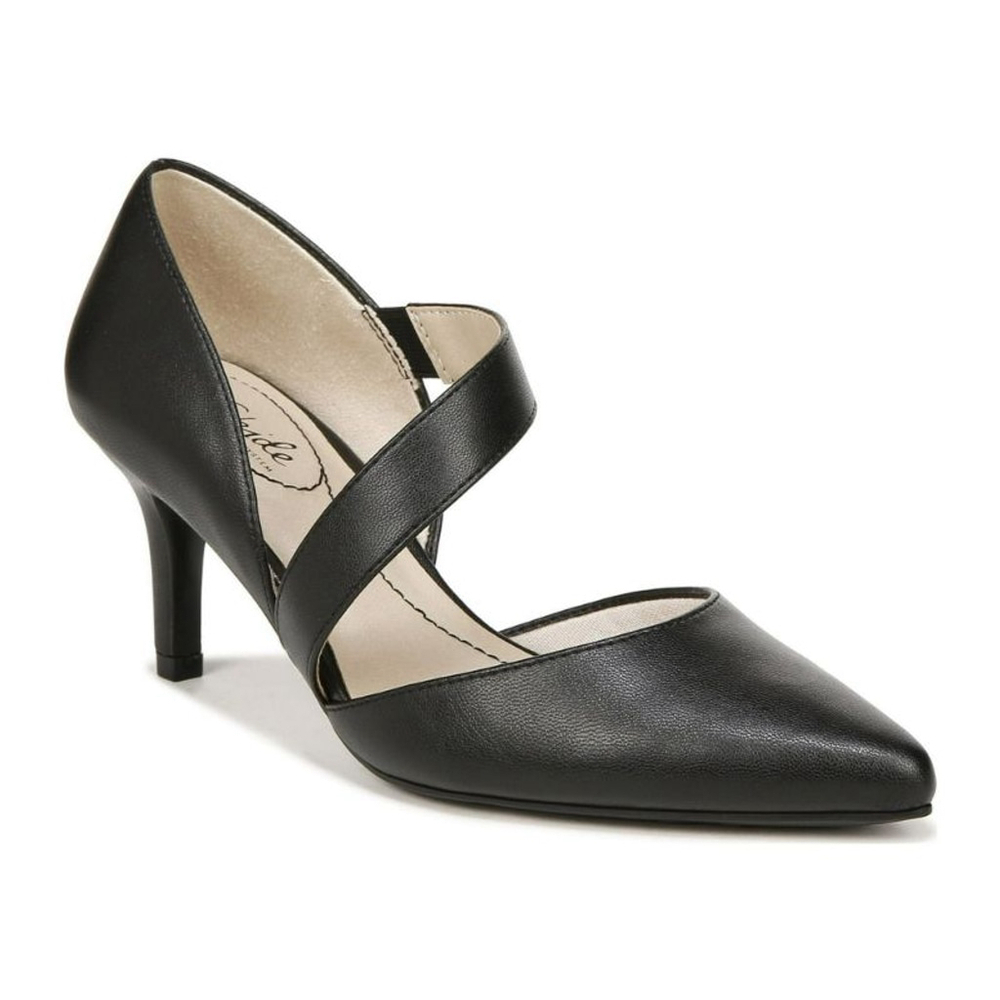 LifeStride Women's 8.5W Black Suki Asymmetrical Dress Pumps / Heels NIB